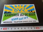 stickers Meerkerk SVR  Kamperen bij de boer 01837-2471-1516, Verzamelen, Stickers, Ophalen, Zo goed als nieuw, Overige typen