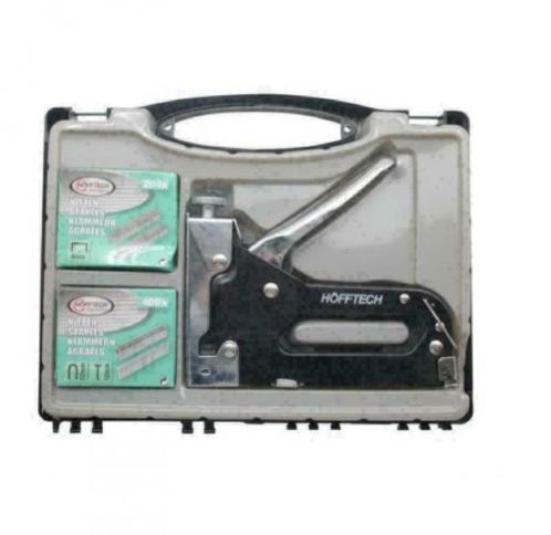 HOFFTECH ZWARE HANDTACKER IN KUNSTSTOF KOFFER  Degelijke zwa, Hobby en Vrije tijd, Knutselen, Nieuw, Overige typen, Ophalen of Verzenden
