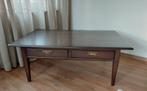 Salontafel met lades, Ophalen, 100 tot 150 cm, Eikenhout, 50 tot 100 cm