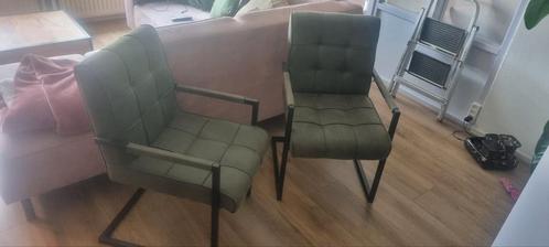 4x HUUS eetkamerstoel TWO, Huis en Inrichting, Stoelen, Zo goed als nieuw, Metaal, Stof, Ophalen