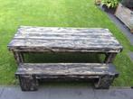 kinder buitenmeubels, Tuin en Terras, Ophalen, Zo goed als nieuw, Steigerhout, 6 zitplaatsen