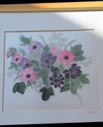“fleurige bloemen” Aquarel ? door Magda, Ophalen, Minder dan 50 cm, Gebruikt, Schilderij