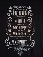 Van de serie Outlander Tshirt Blood of my Blood,mt L, zgan, Verzenden, Zwart, Maat 42/44 (L), Zo goed als nieuw
