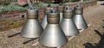 6 prachtige origineel zwaar metalen industrie hanglampen., Gebruikt, Ophalen, Industrie