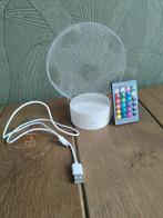 Qianlainiao 3D lamp illusion ledlamp voetbal, Ophalen of Verzenden, Zo goed als nieuw