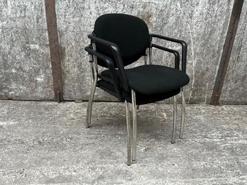Wendy Vergaderstoelen met armleuningen - Zwart/Chroom beschikbaar voor biedingen