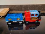 Duplo locomotief "Stoomloc" in rood/blauw. Met garantie, Lego Systems A/S, Gebruikt, Aastvej 1 – 7190 Billund - Denemarken, Ophalen of Verzenden