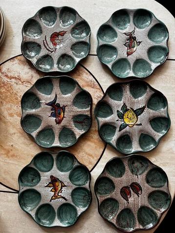 Vintage Vallauris oesterbord - 15 euro per stuk beschikbaar voor biedingen