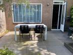 Tuintafel Chelva met 4 nieuwe stoelen, Ophalen, Zo goed als nieuw, Rechthoekig