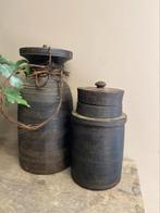 Hoffz potten kruiken hout, Ophalen, Zo goed als nieuw, Overige kleuren, Minder dan 50 cm