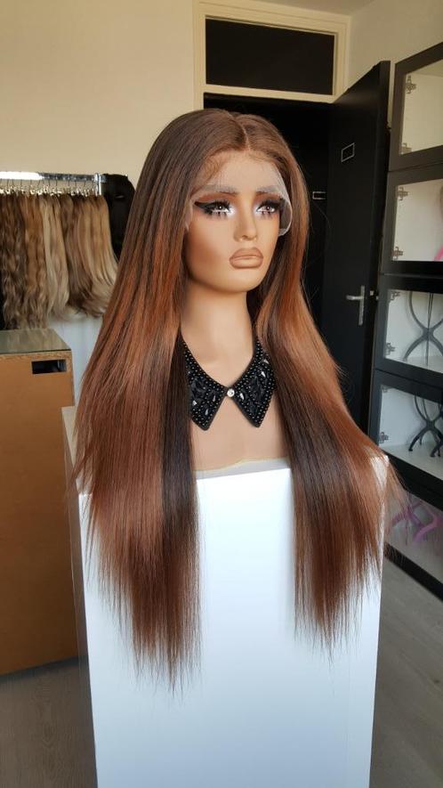 Basic Lace Pruik: uitgroei naar midden bruin, stijl, vol, Sieraden, Tassen en Uiterlijk, Uiterlijk | Haarverzorging, Nieuw, Pruik of Haarverlenging
