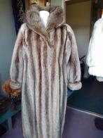 130 cm lange echte raccoon bontjas bont jas bontmantel XXL, Ophalen of Verzenden, Zo goed als nieuw, Maat 46/48 (XL) of groter