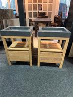 Badmeubel 60 cm staand MASSIEF EIKEN van €1995 nu €750 NEW, Ophalen, Nieuw, 50 tot 100 cm, Minder dan 100 cm