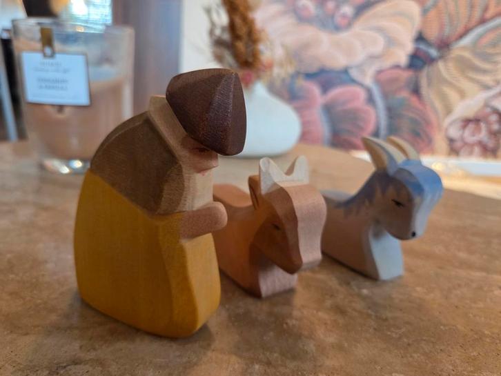 Ostheimer herder met os en ezel kerstgroep, Kinderen en Baby's, Speelgoed | Houten speelgoed, Nieuw, Ophalen of Verzenden