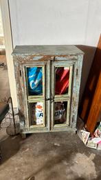 Vintage kastje met glazen deuren, Antiek en Kunst, Antiek | Meubels | Kasten, Ophalen