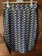 Rok met zwart-blauw-witte kubus patroon; Amisu; 42, Blauw, Maat 42/44 (L), Ophalen of Verzenden, Zo goed als nieuw