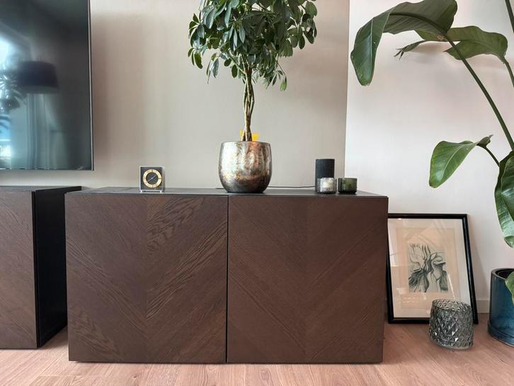 IKEA Bestå TV Meubel - Donkerbruin Eiken, Huis en Inrichting, Kasten | Televisiemeubels, Zo goed als nieuw, Minder dan 100 cm