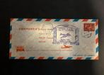 Fiest Flight Envelop, KLM Paramaribo - Amsterdam, Postzegels en Munten, Brieven en Enveloppen | Nederland, Ophalen of Verzenden