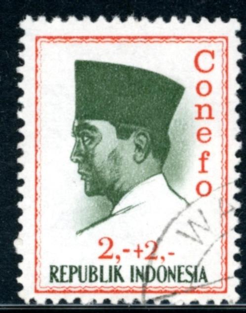 Indonesie 475 - President Soekarno, Postzegels en Munten, Postzegels | Azië, Gestempeld, Zuidoost-Azië, Ophalen of Verzenden