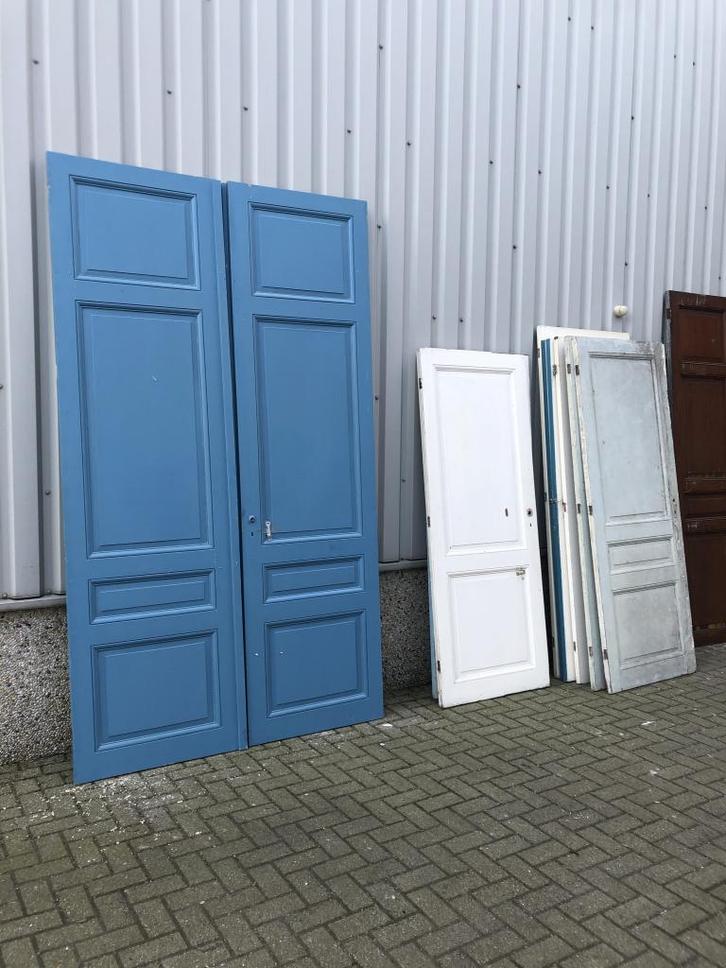 Prachtset antieke paneeldeuren, Doe-het-zelf en Verbouw, Deuren en Horren, Zo goed als nieuw, Binnendeur, Hout
