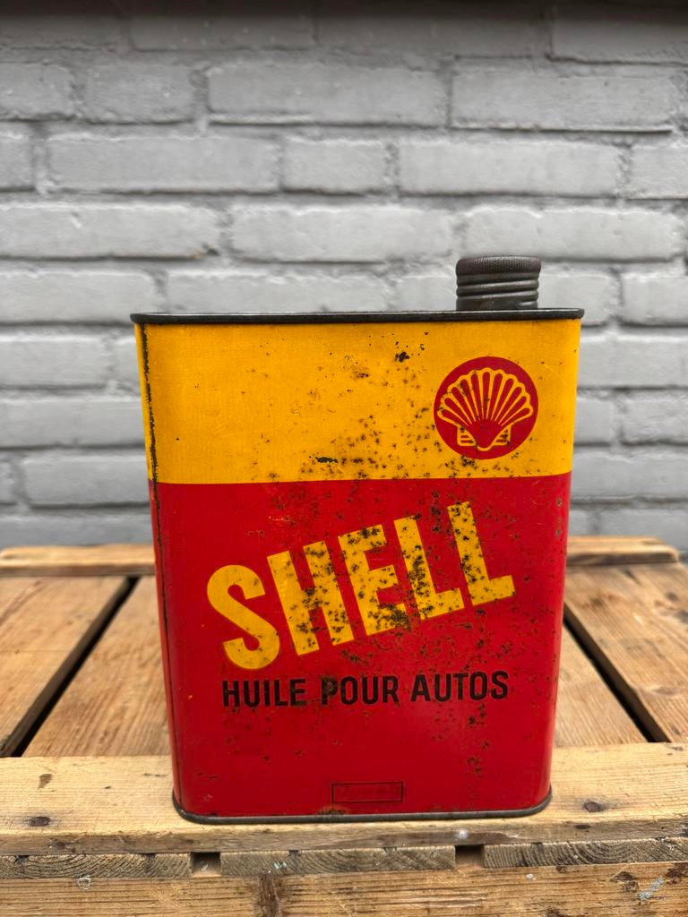 Vintage Shell Olie Blik - Zeldzaam!, Verzamelen, Blikken, Gebruikt, Overige, Overige merken, Ophalen