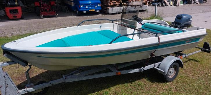 Terhi 4110 sloep / console boot / trailer / yamaha viertakt, Watersport en Boten, Vis- en Consoleboten, Zo goed als nieuw, Tot 10 pk