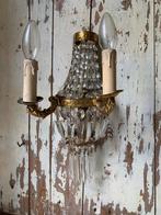 Oude Franse wandlamp met pegels, Ophalen of Verzenden
