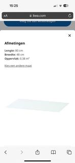 Ikea Malm 1 zwarte glasplaat van 80 x 48cm, Huis en Inrichting, Kasten | Ladekasten, Ophalen, 50 tot 100 cm, Zo goed als nieuw