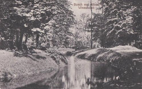 winschoten bosch met vijver 1926 tekst/zegel, Verzamelen, Ansichtkaarten | Nederland, Noord-Holland, 1920 tot 1940, Ophalen of Verzenden