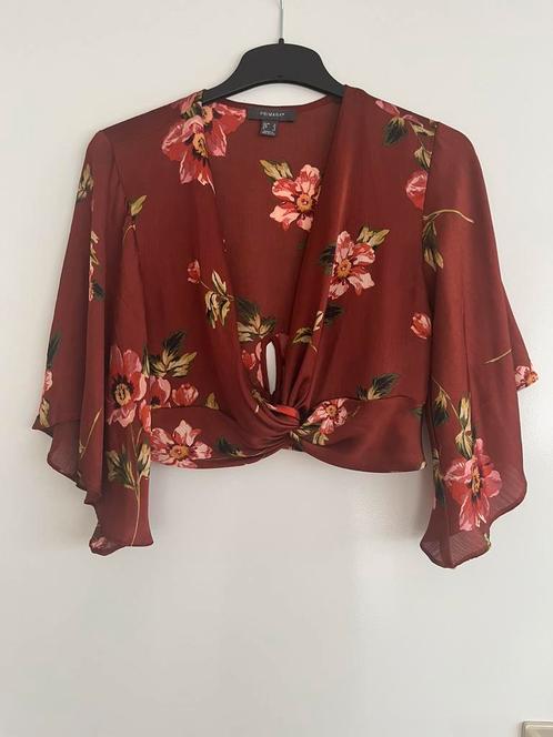 Bloemen Blouse met Knooppunt", Kleding | Dames, Blouses en Tunieken, Zo goed als nieuw, Maat 38/40 (M), Ophalen of Verzenden