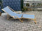 Strandstoel met armleuning en voetensteun, Ophalen of Verzenden, Campingstoel