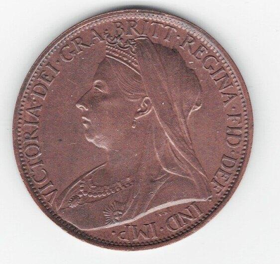 25-2408 Engeland 1 penny 1897, Postzegels en Munten, Munten | Europa | Niet-Euromunten, Losse munt, Overige landen, Verzenden