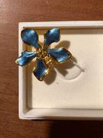 Vergulde Orchidee Hanger/Broche, Ophalen of Verzenden, Nieuw, 4 tot 7 cm, Goud