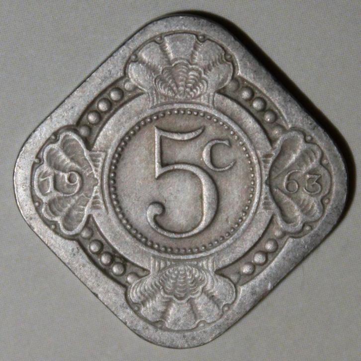 Nederlandse Antillen 5 Cent 1963 - KM#6, Postzegels en Munten, Munten | Amerika, Losse munt, Midden-Amerika, Ophalen of Verzenden