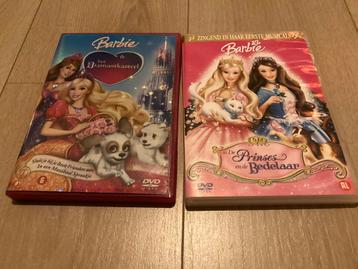 Barbie DVD's - Diamantkasteel & Prinses Bedelaar beschikbaar voor biedingen