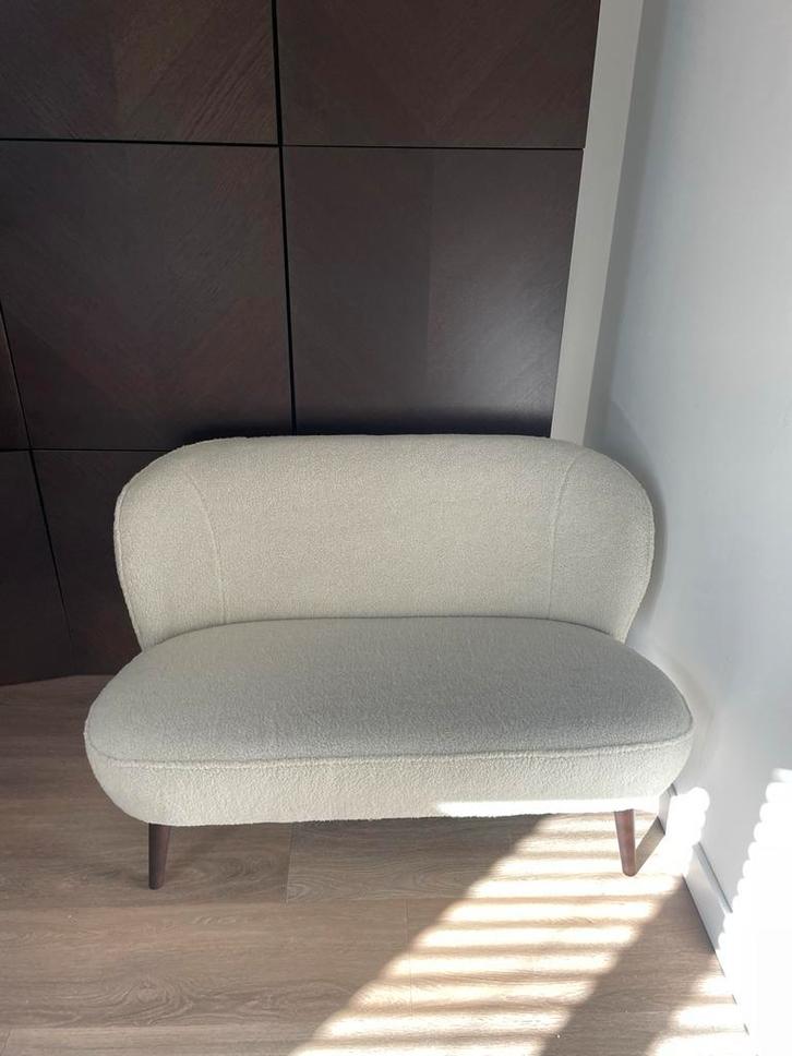 Stijlvol Teddy Bankje, Huis en Inrichting, Stoelen, Zo goed als nieuw, Eén, Hout, Wit, Ophalen
