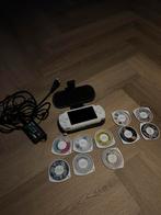 Sony PSP + oplader, 6 spellen en 4 films, Spelcomputers en Games, Spelcomputers | Sony PSP, Gebruikt, Ophalen of Verzenden, Zwart