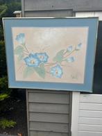 Olieverf geschilderd schilderij groot doek, Huis en Inrichting, Ophalen of Verzenden, Zo goed als nieuw, Schilderij