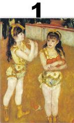 Renoir1- ongelopen kunstkaart Auguste Renoir: circusmeisjes, Verzamelen, Ophalen of Verzenden, Ongelopen