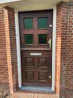 Houten Voordeur - 92,5 x 211 cm, Doe-het-zelf en Verbouw, Deuren en Horren, Gebruikt, 80 tot 100 cm, Ophalen of Verzenden, Buitendeur