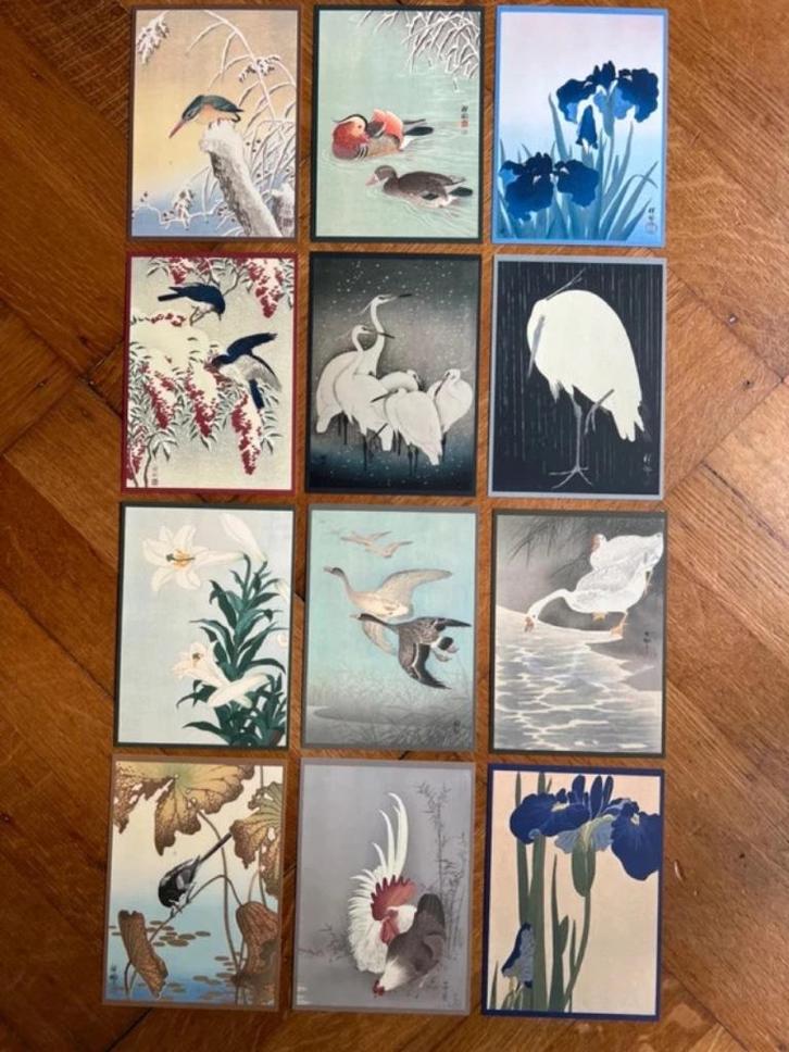 Ohara Koson Kleur deel 2 - 12 kunst kaarten A6 (10,6x14,7cm), Huis en Inrichting, Woonaccessoires | Wanddecoraties, Nieuw, Ophalen of Verzenden