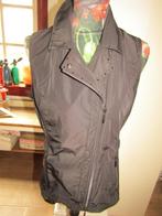 F1898 TOM CROWN Marcona mt 38 bodywarmer zwart biker, Kleding | Dames, Maat 38/40 (M), Verzenden, Zwart, Zo goed als nieuw