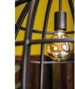 PTMD lamp zwart ijzer industriële look, Verzenden, Zo goed als nieuw, Metaal