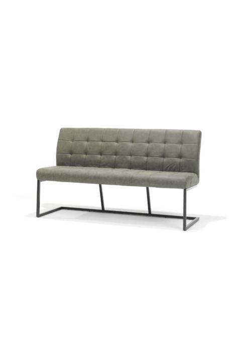 Industriële eetbank 160 cm groen –zo goed als nieuw, Huis en Inrichting, Stoelen, Zo goed als nieuw, Twee, Metaal, Stof, Overige kleuren