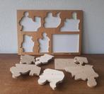 Vintage houten Simplex Toys puzzel Kinderboerderij, Ophalen of Verzenden, Zo goed als nieuw