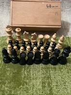 Vintage staunton Schaakspel Koninghoogte 68 mm, Ophalen of Verzenden, Gebruikt