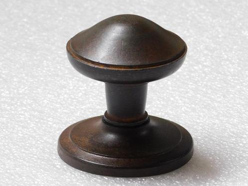 Deurknop met Rozet - IJzer Roestkleur, Antiek en Kunst, Curiosa en Brocante, Ophalen of Verzenden