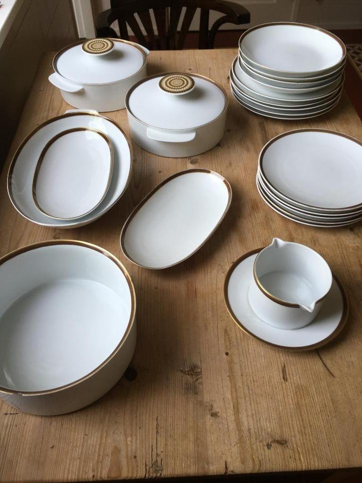 Thomas Germany – Medaillon Achat Gold Rosette servies, Huis en Inrichting, Keuken | Servies, Gebruikt, Compleet servies, Overige stijlen