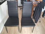 Twee zwarte stoelen, Ophalen of Verzenden, Gebruikt, Zwart, Twee