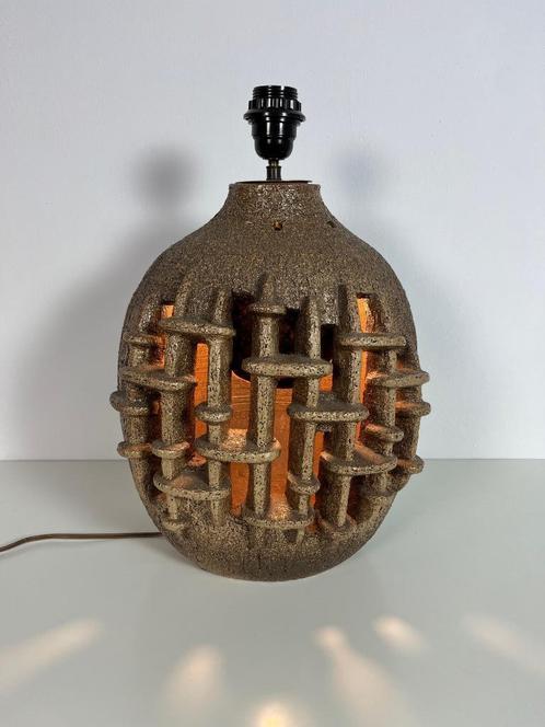 handgemaakte vintage design keramiek vloer/tafellamp,1970, Huis en Inrichting, Lampen | Vloerlampen, Gebruikt, Minder dan 100 cm